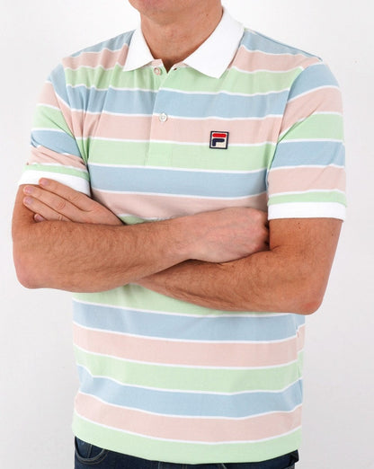 Fila Vintage Pastels Poloshirt Rosa/Mint/Himmelblau
