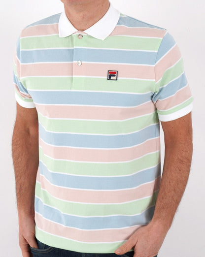 Fila Vintage Pastels Poloshirt Rosa/Mint/Himmelblau