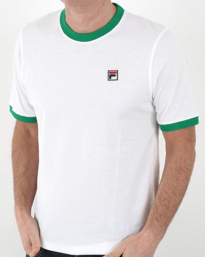 Fila Vintage Ringer T-Shirt Weiß/Grün
