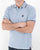 Trojan Jacquard Trim Polo Shirt Sky