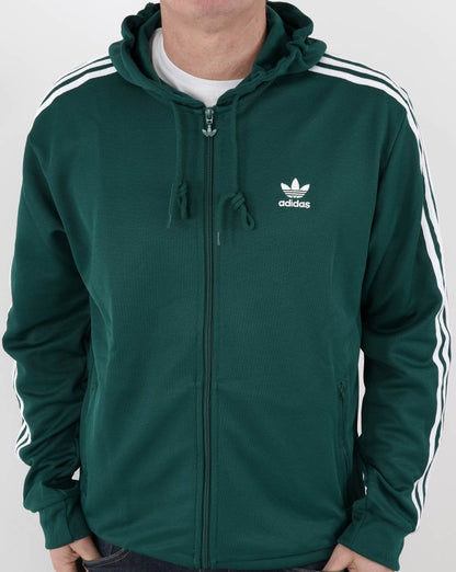 Adidas Originals – Adicolor – Kapuzenjacke mit durchgehendem Reißverschluss, Collegegrün