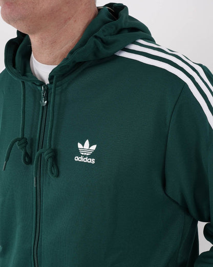 Adidas Originals – Adicolor – Kapuzenjacke mit durchgehendem Reißverschluss, Collegegrün