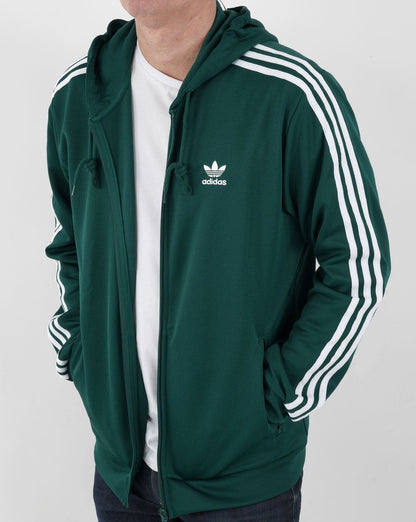 Adidas Originals – Adicolor – Kapuzenjacke mit durchgehendem Reißverschluss, Collegegrün