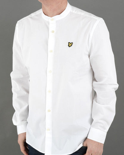 Lyle &amp; Scott Hemd mit Grandad-Kragen, Weiß