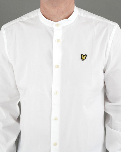 Lyle &amp; Scott Hemd mit Grandad-Kragen, Weiß