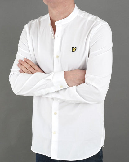 Lyle &amp; Scott Hemd mit Grandad-Kragen, Weiß