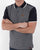 Trojan Geometrical Panel Polo Shirt Navy