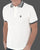 Trojan Chequerboard Trim Polo Shirt Ecru