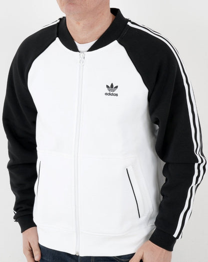 Adidas Originals Superstar Fleece-Trainingsjacke Weiß/Schwarz