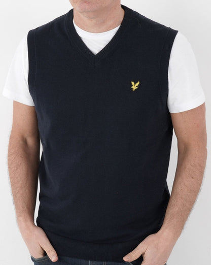 Lyle &amp; Scott Tanktop mit V-Ausschnitt, Marineblau