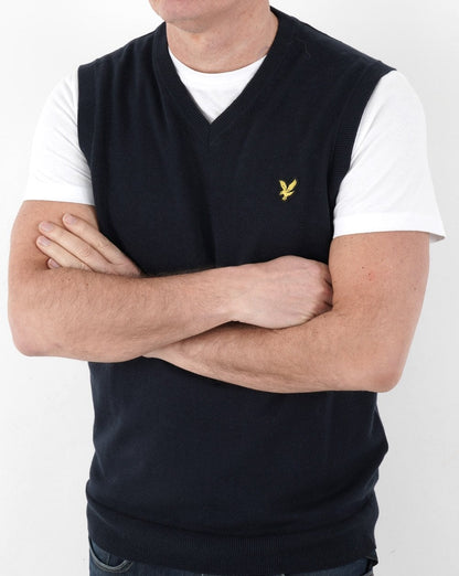 Lyle &amp; Scott Tanktop mit V-Ausschnitt, Marineblau