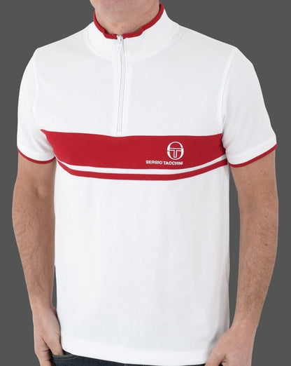 Sergio Tacchini Masters 1/4 Zip Polo Weiß/Rot