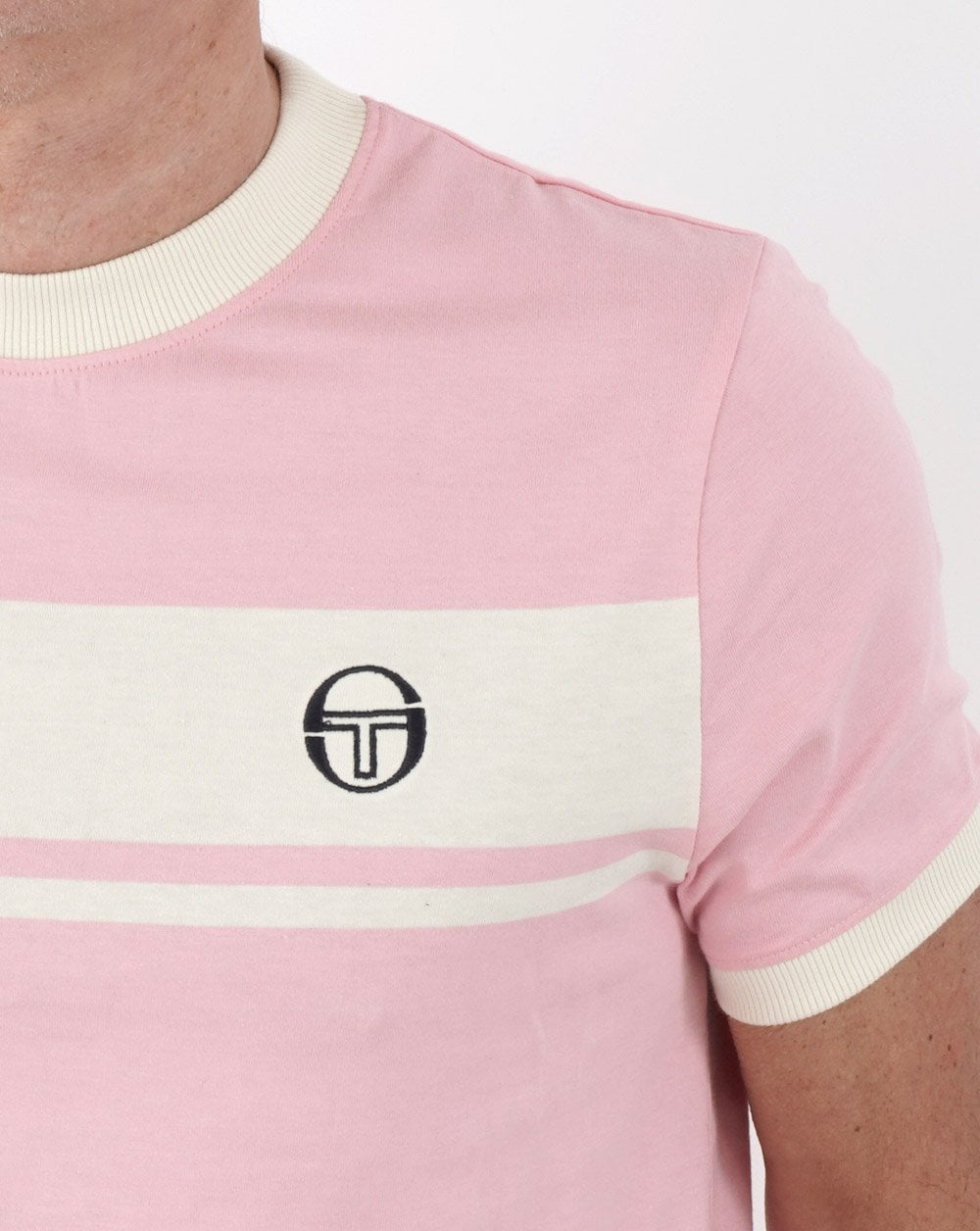 Sergio Tacchini Masters T Shirt Pink/Cream