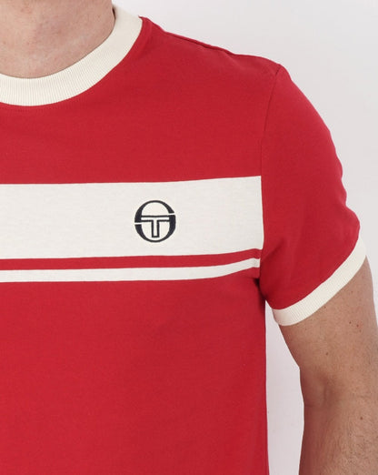 Sergio Tacchini Masters T-Shirt Rot/Off-White