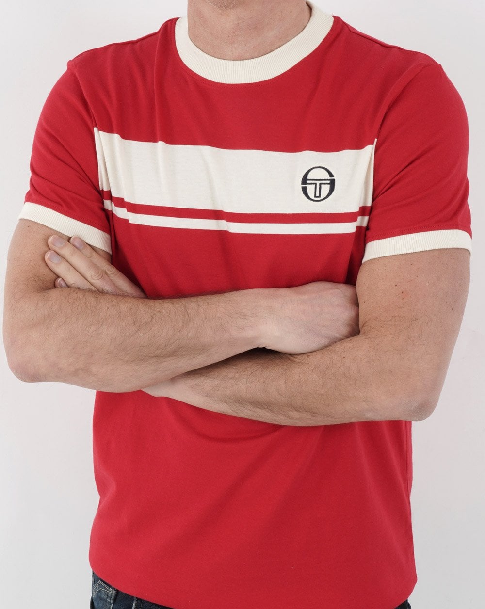 Sergio Tacchini Masters T-Shirt Rot/Off-White