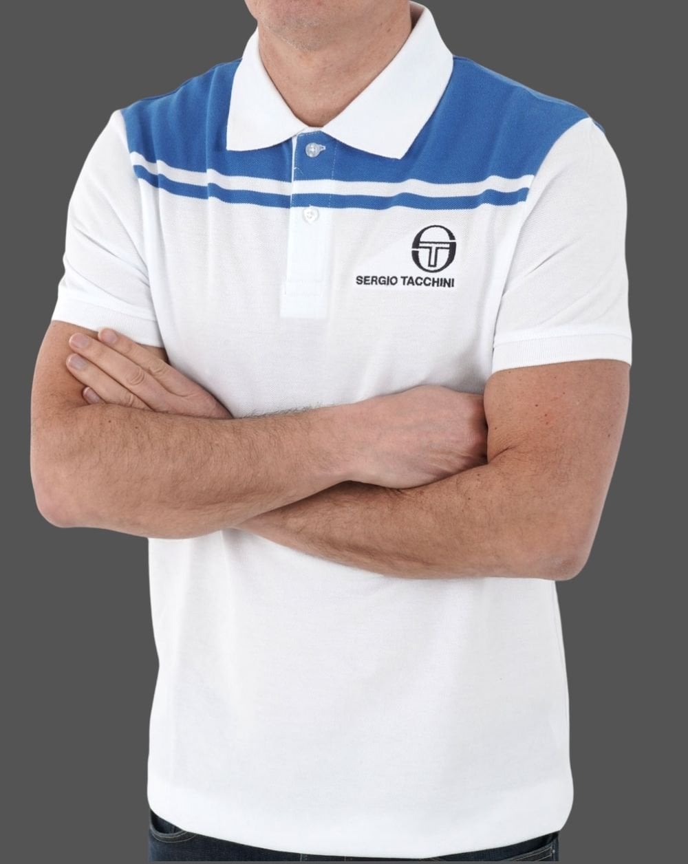 Sergio Tacchini New Young Line Polo Shirt White/Blue