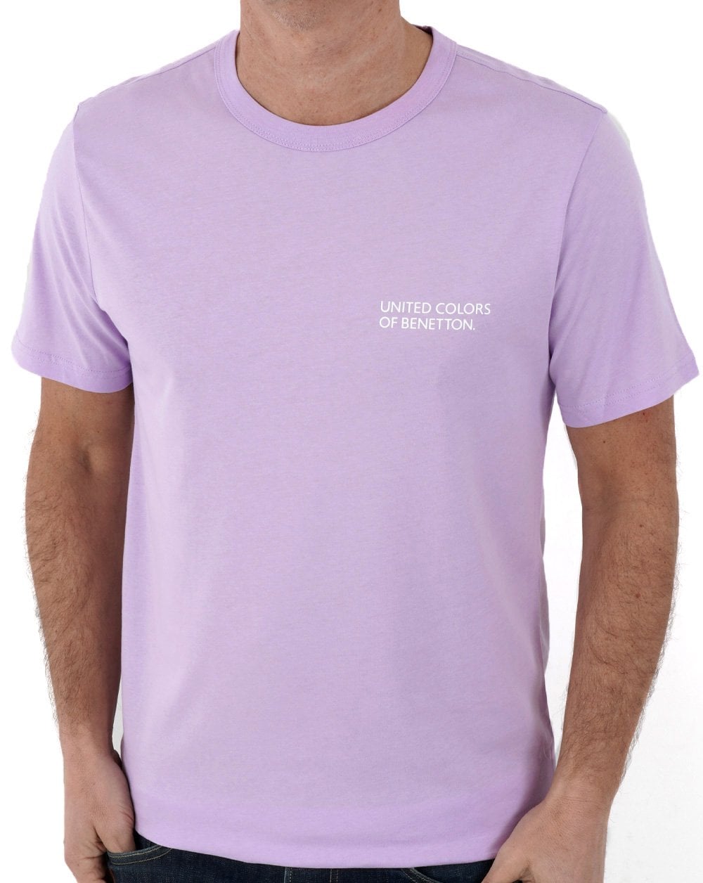 Benetton Logo Print T-shirt Lilac
