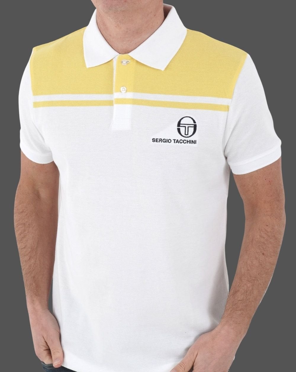 Sergio Tacchini New Young Line Poloshirt Weiß/Gelb