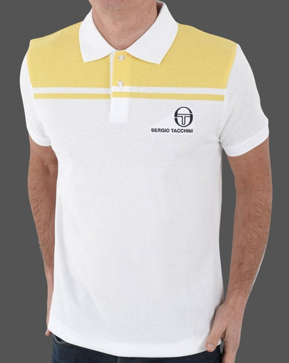 Sergio Tacchini New Young Line Poloshirt Weiß/Gelb