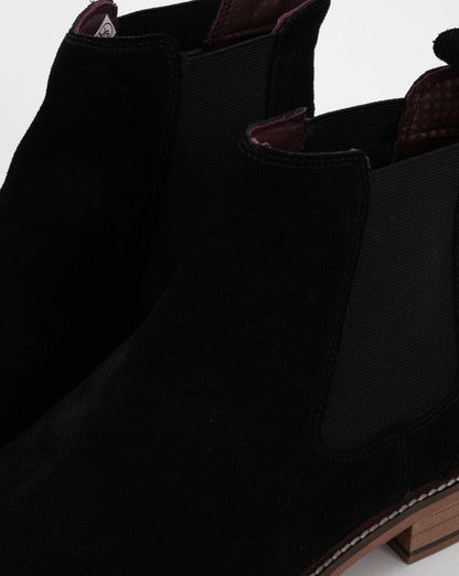 London Brogues Chelsea-Boots aus Wildleder in Schwarz