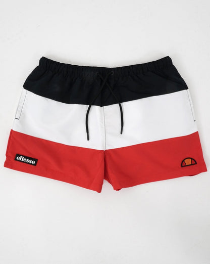 Ellesse Cielo Badeshorts Schwarz/Weiß/Rot