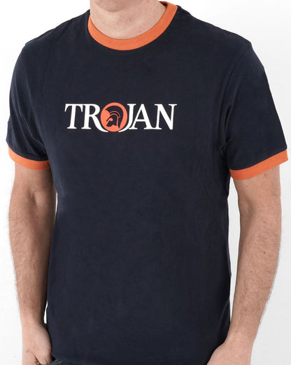 Trojan Helm Logo T-Shirt Marineblau