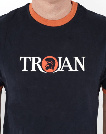Trojan Helm Logo T-Shirt Marineblau