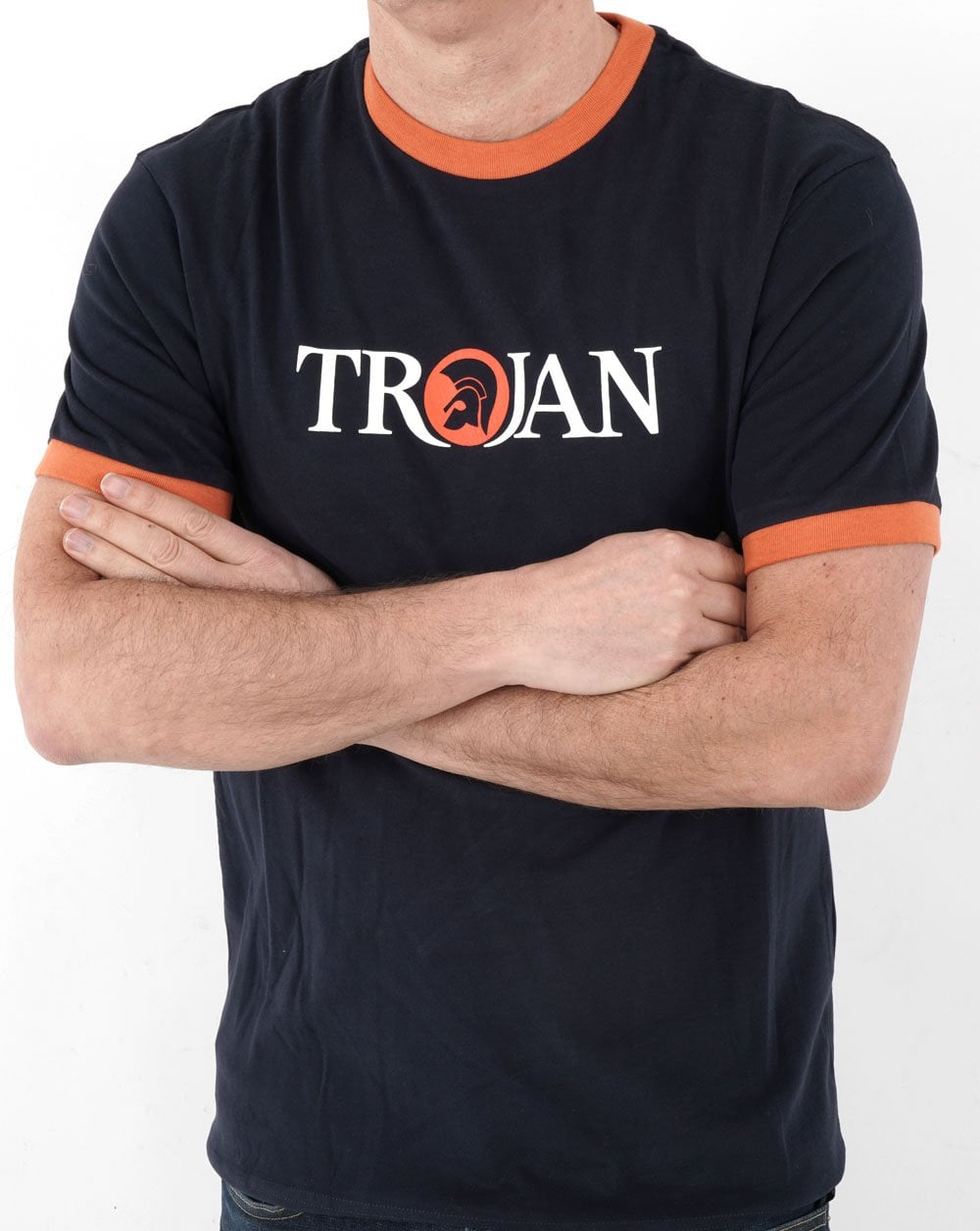 Trojan Helm Logo T-Shirt Marineblau