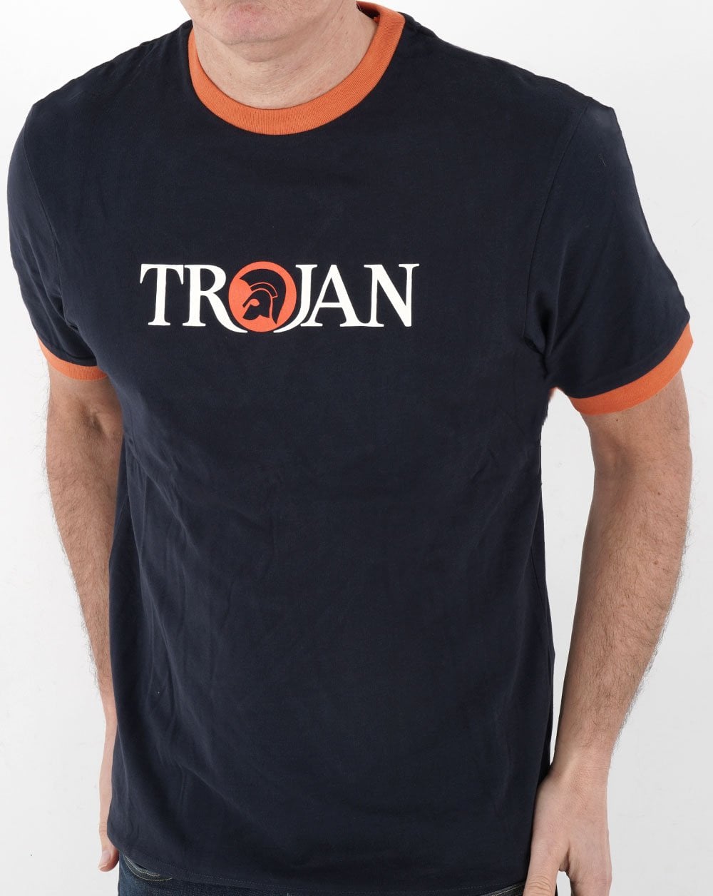 Trojan Helm Logo T-Shirt Marineblau