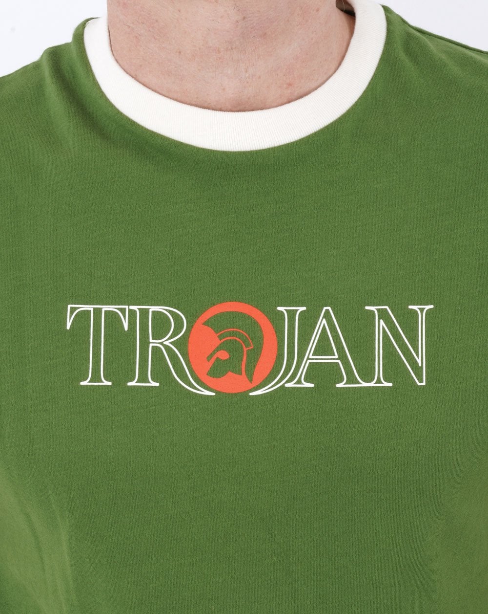 Trojan Outline Logo T-shirt Green