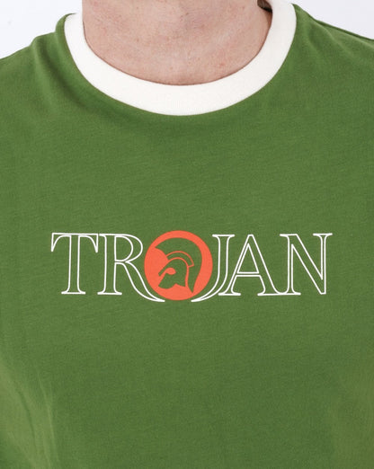 Trojan Outline Logo T-Shirt Grün