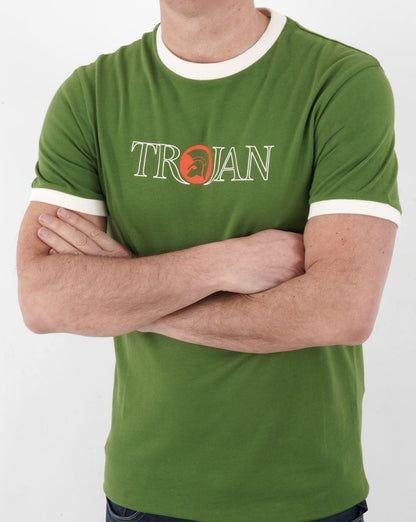 Trojan Outline Logo T-Shirt Grün