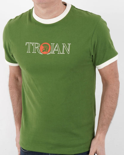Trojan Outline Logo T-Shirt Grün