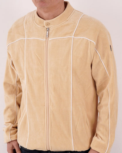 Fila Vintage – Terrinda – Velours-Trainingsjacke in Butterscotch