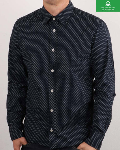 Benetton Hemd Marineblau