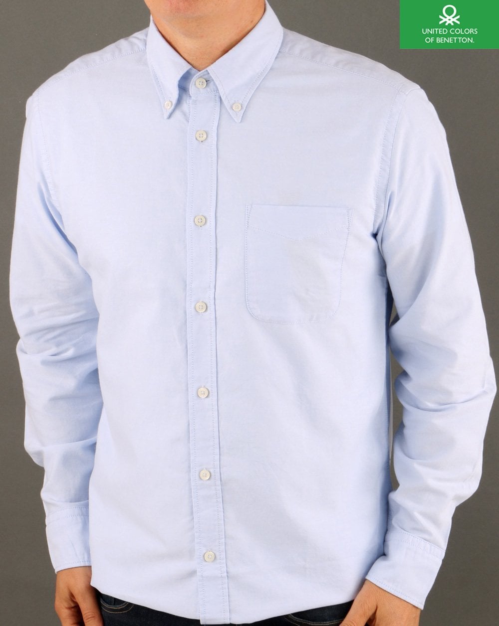 Benetton Oxford-Hemd Blau