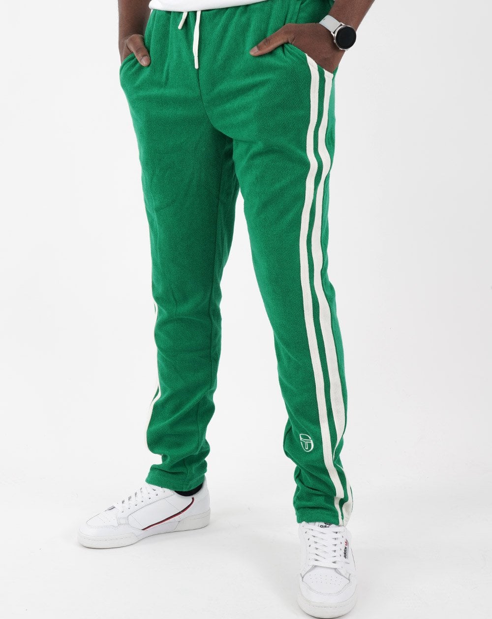 Sergio Tacchini Salvatore Track Pants Green/Off White