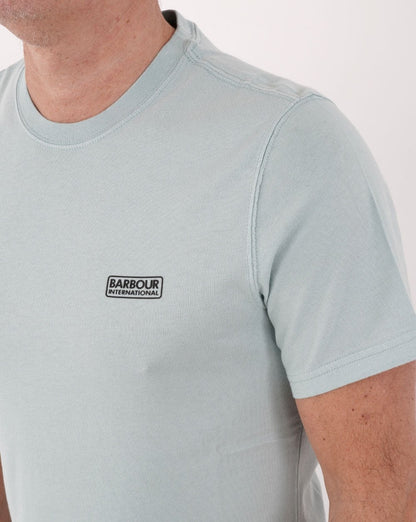 Barbour International – T-Shirt mit kleinem Logo in Pastellfichte