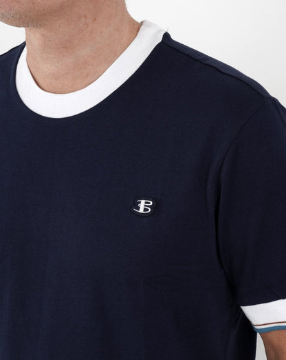 Ben Sherman Ringer T-Shirt Marineblau