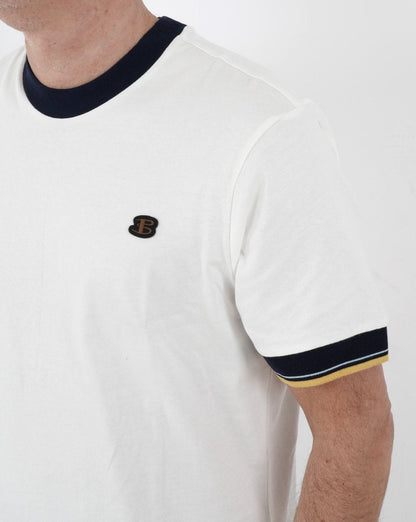 Ben Sherman Ringer T-Shirt Elfenbein