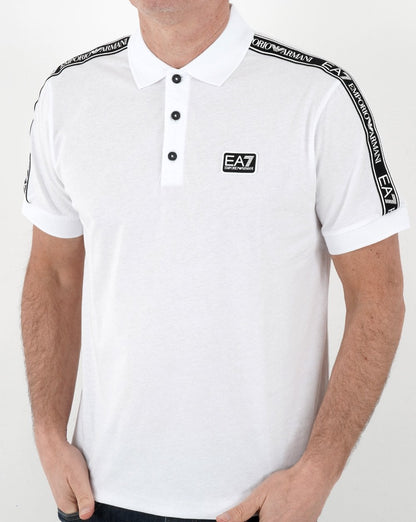 EA Tape Logo Poloshirt Weiß