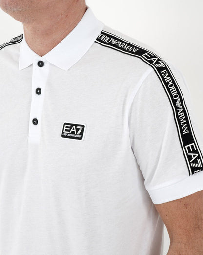 EA Tape Logo Poloshirt Weiß