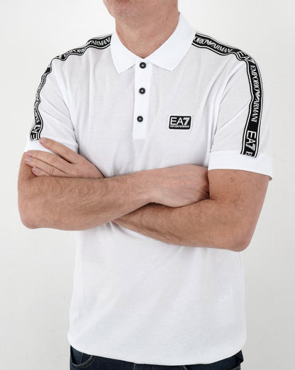 EA Tape Logo Poloshirt Weiß