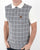 Trojan Dogtooth Check Panel Polo Cream