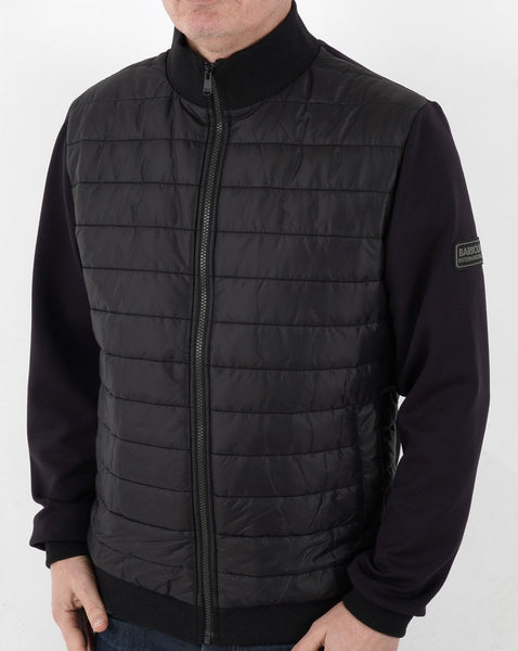 Barbour International Baffle Zip Thru Sweat Black