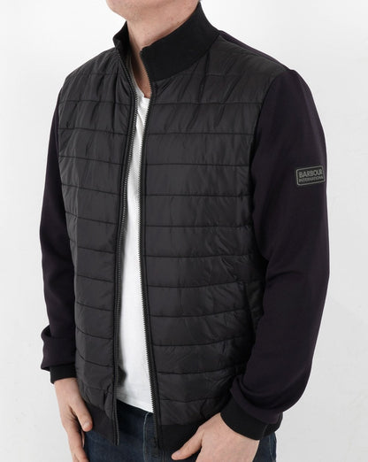 Barbour International – Baffle – Sweatshirt mit durchgehendem Reißverschluss in Schwarz