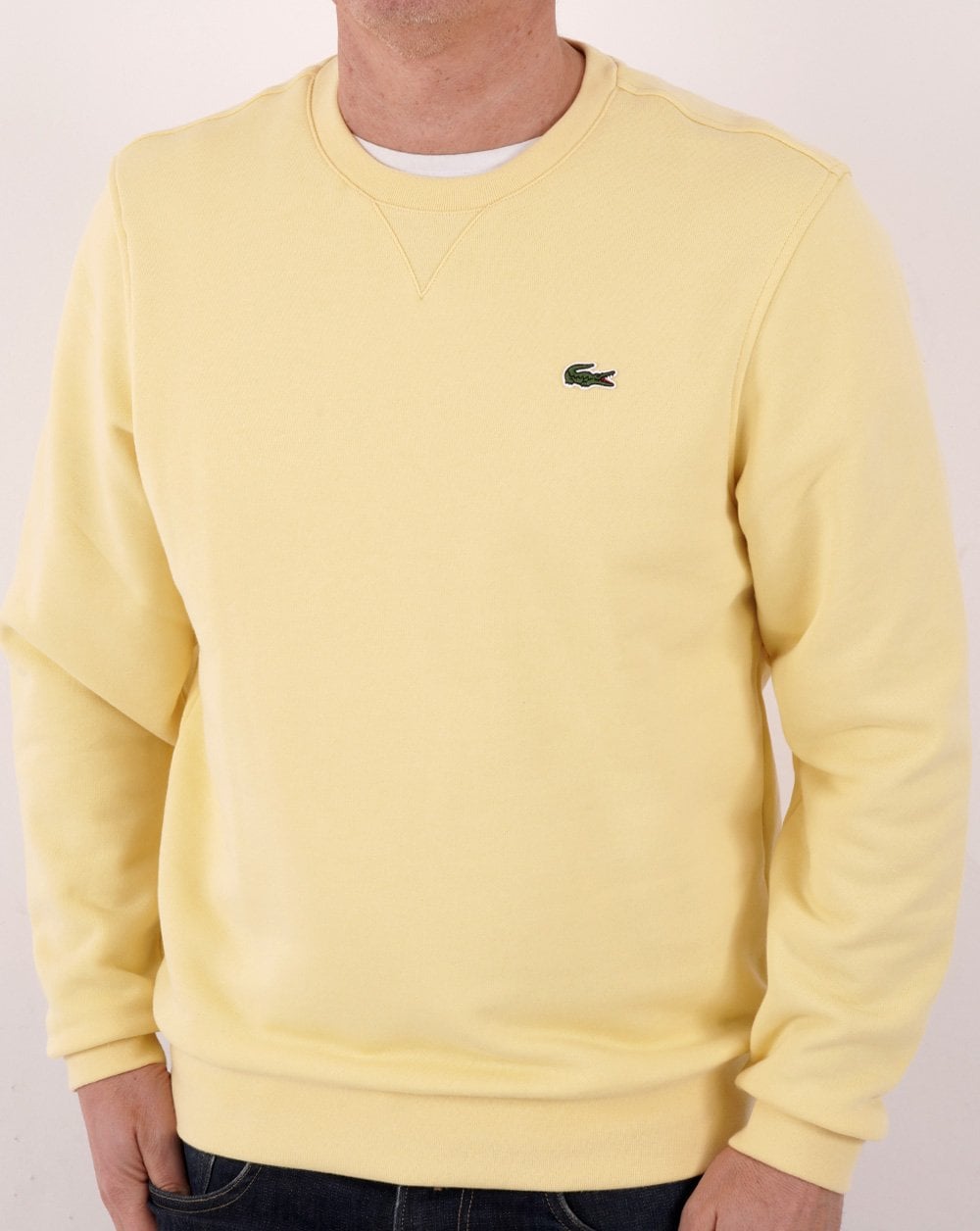 Lacoste Rundhals-Sweatshirt Gelb