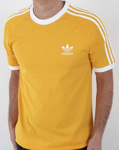 Adidas Originals 3 Stripes T Shirt Active Gold