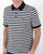 Benetton Striped Polo Navy