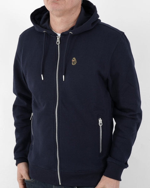 Luke Berlin Full Zip Hoody Dark Navy